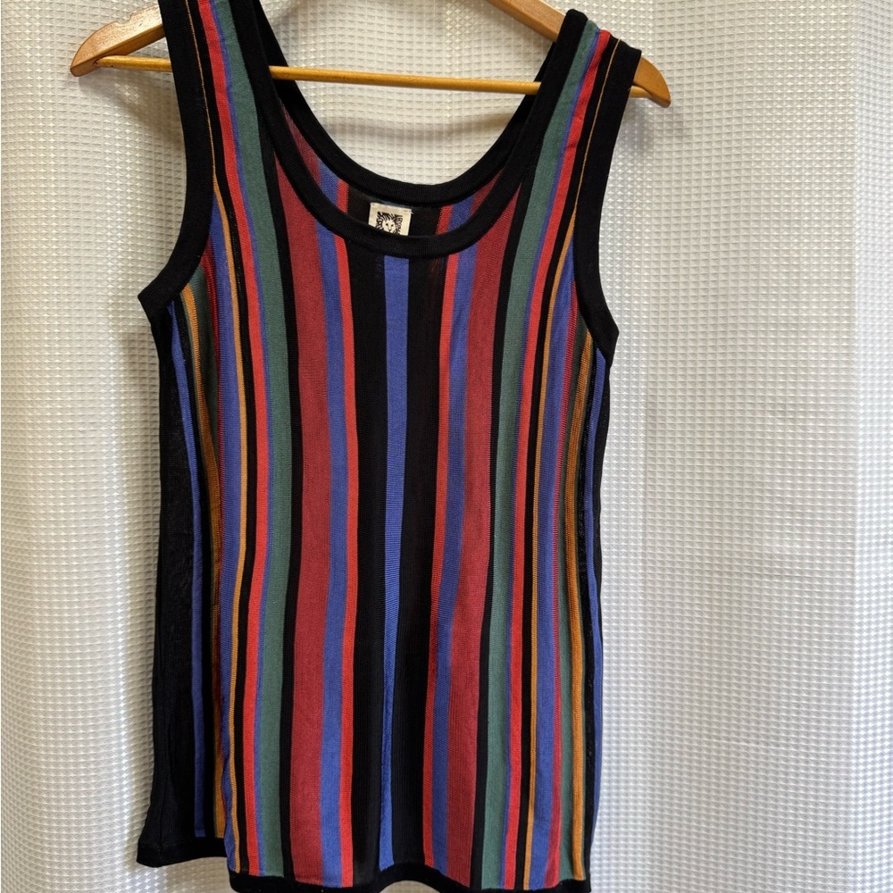 Anne Klein Colorful Striped Tank Top -size medium